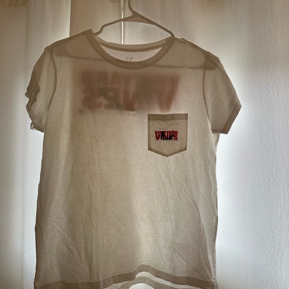 Vineyard Vines White T-Shirt with Red Logo